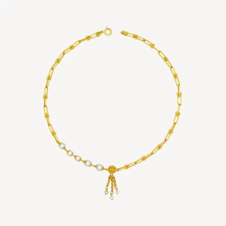 Golden Pearl Cascade Chain