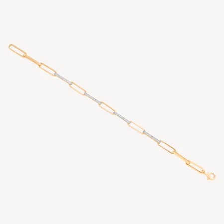 Diamond Link Gold Bracelet