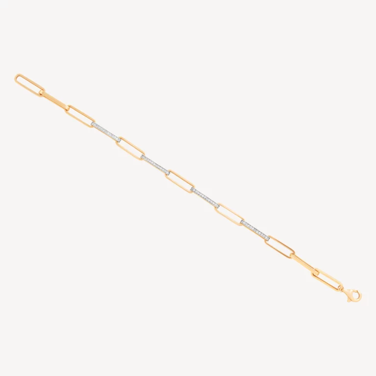 Diamond Link Gold Bracelet