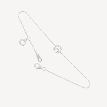 Crescent Diamond Charm Bracelet