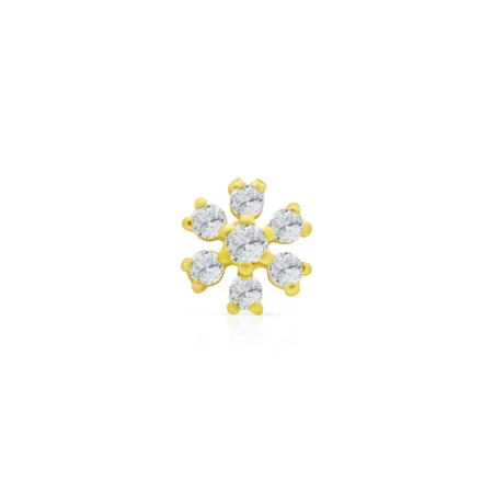 Snowflake Radiance Nose Pin