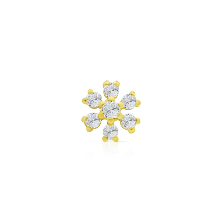 Snowflake Radiance Nose Pin