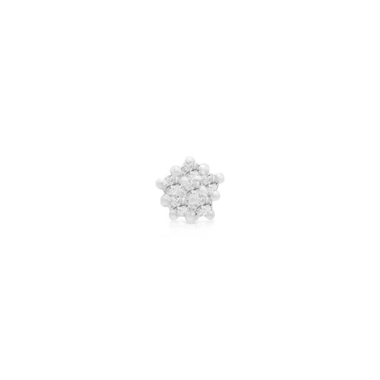 Snowflake Sparkle Diamond Nose Pin