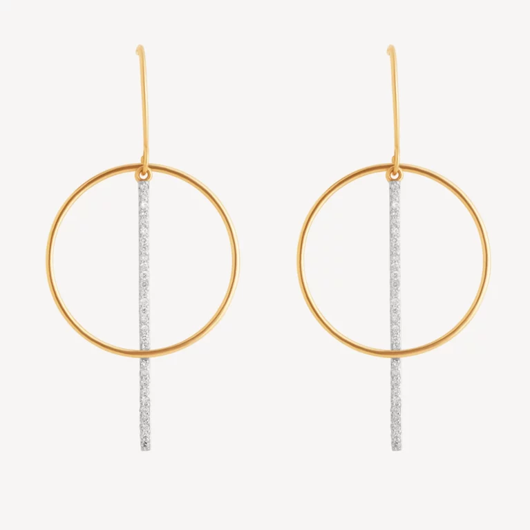 Modern Orbit Diamond Danglers