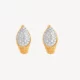 Golden Teardrop Diamond Hoops