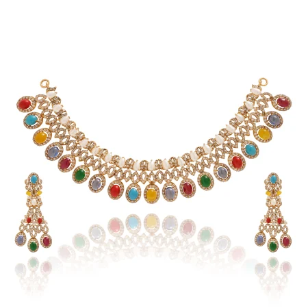 Prismatic Jewel Necklace Set