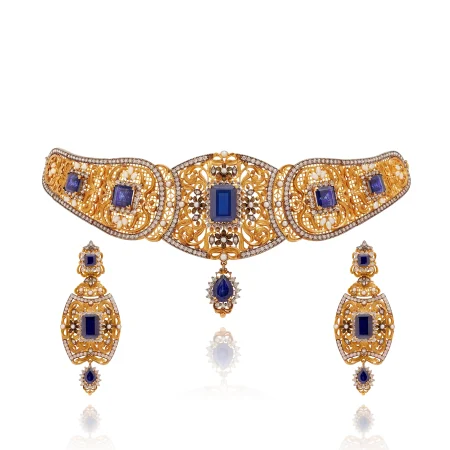 Sapphire Majesty Choker Set