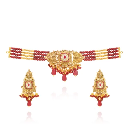 Crimson Grandeur Choker Set