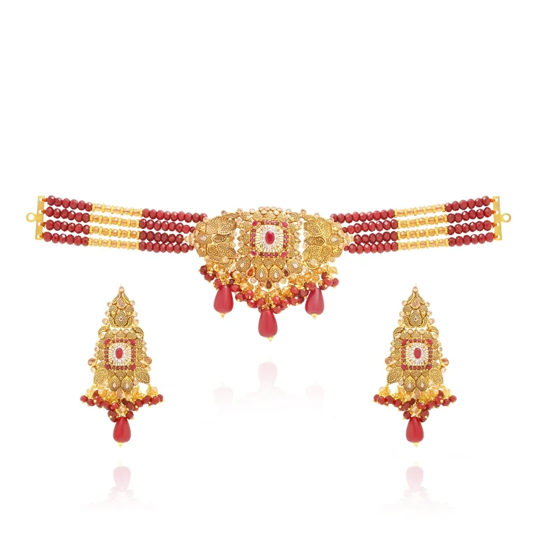 Crimson Grandeur Choker Set