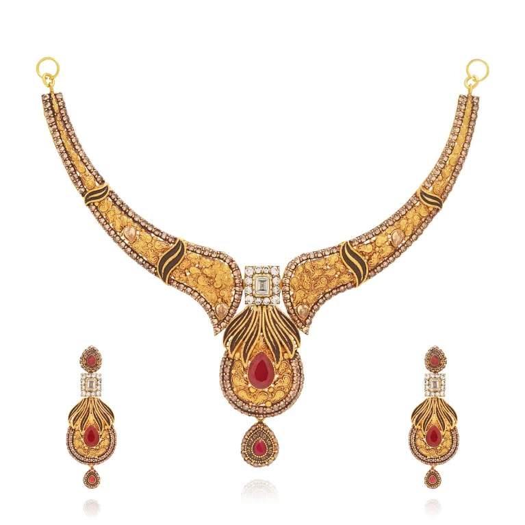 Aurisel Gold Necklace Set