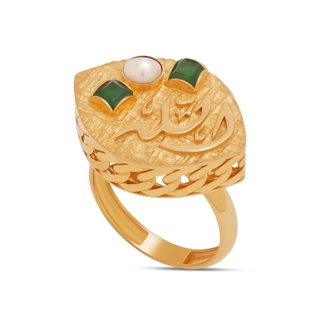 Imaan Emerald Pearl Ring