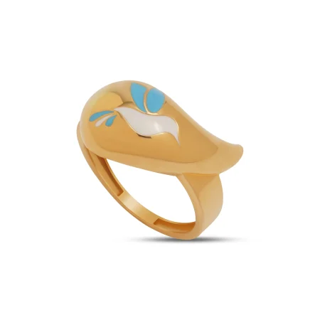 Tranquil Bloom Meena Ring