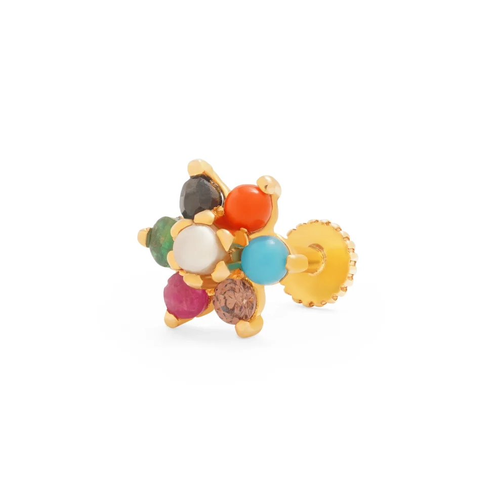 Chroma Bloom Nose Wear - Gold Nose Wear - 3