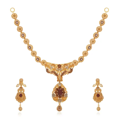 Floral Majesty Necklace - Gold Necklace - 2
