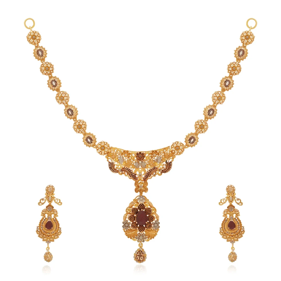 Floral Majesty Necklace - Gold Necklace - 2