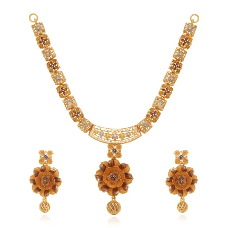 Blossom Empress Necklace Set - Gold Necklace - 10
