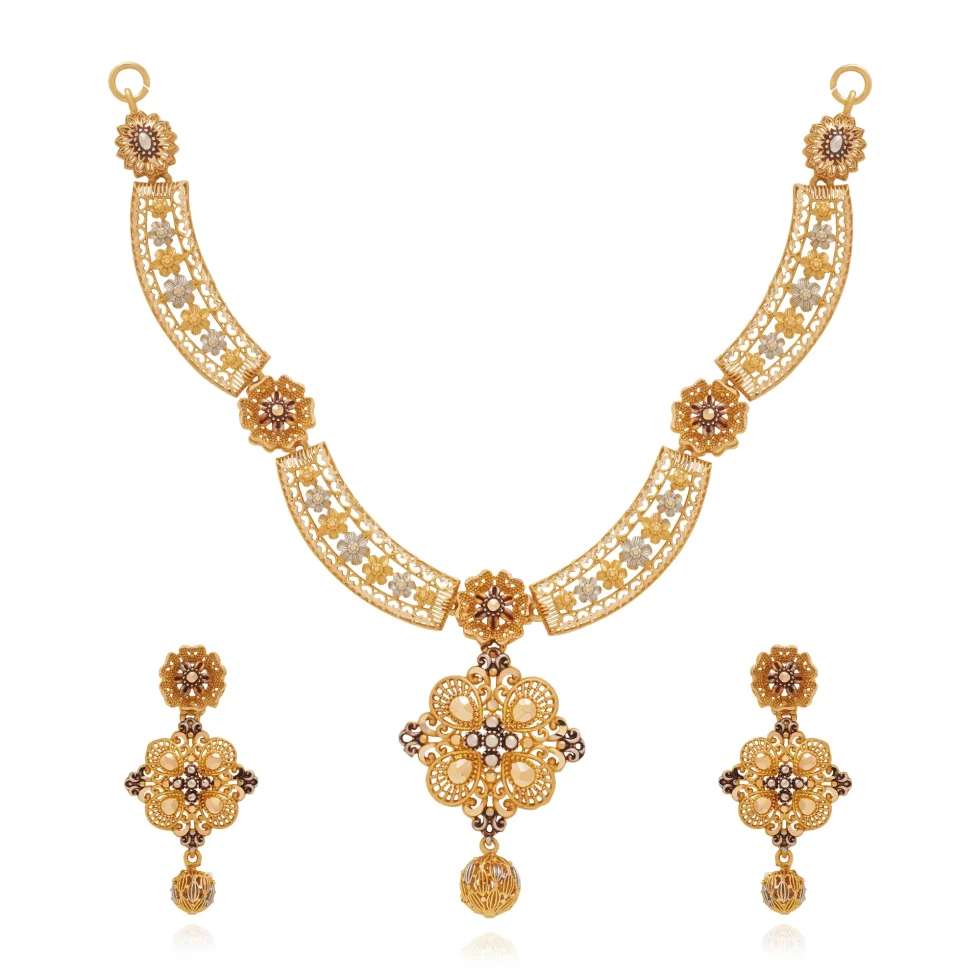 Elysian Glint Necklace Set - Gold necklace - 13