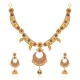 Roselle Crescent Necklace Set - Gold Necklace - 20