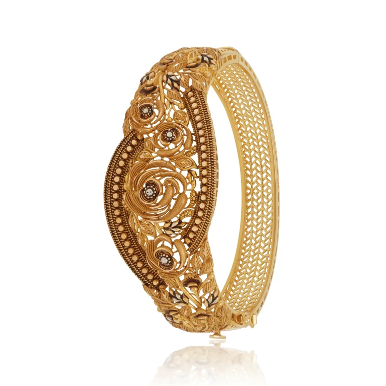 Golden Fleur Kara - Gold Kara - 4