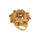 Amber Bloom Ring - Gold Ring - 15