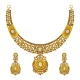 Golden Emblem Necklace Set