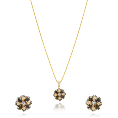 Midnight Bloom Pendant Set