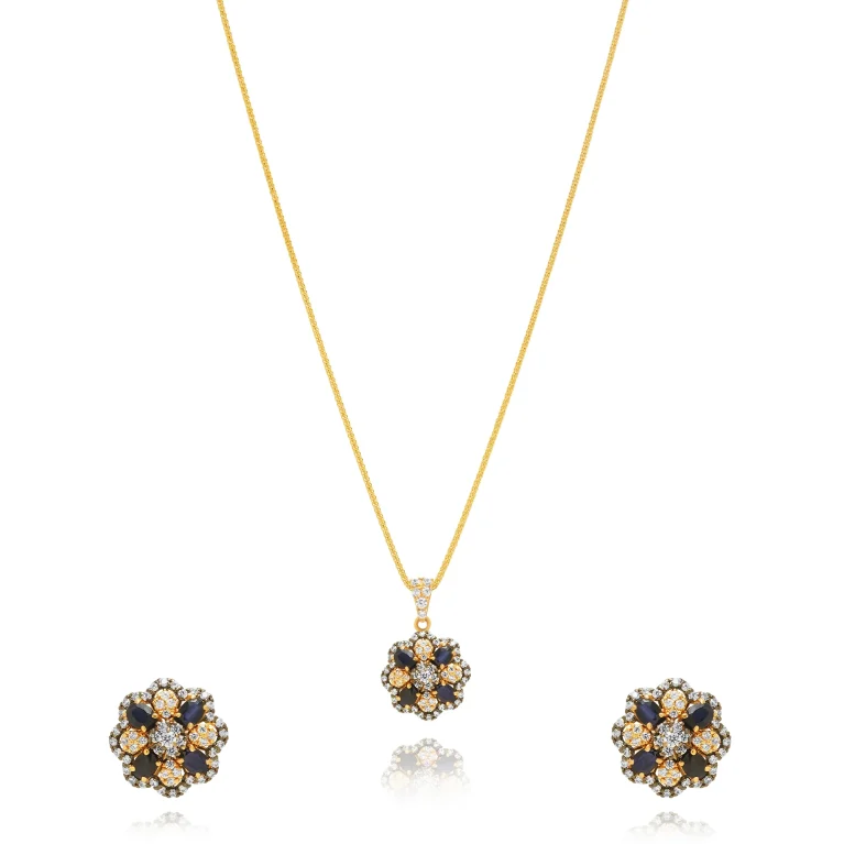 Midnight Bloom Pendant Set