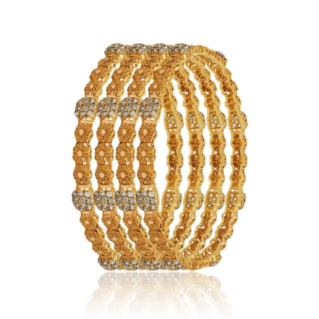 The Auravine Floral Bangles