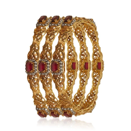 The Seraphine Ruby Bangles