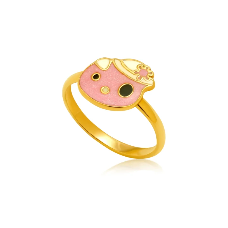 Rosy Kitty Baby Ring
