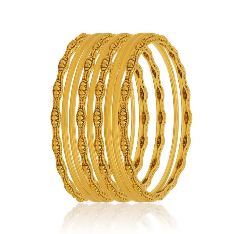Golden Ripple Bangles