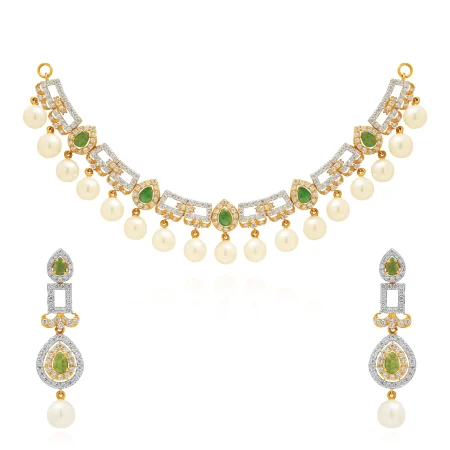 Emerald Pearl Gold Set