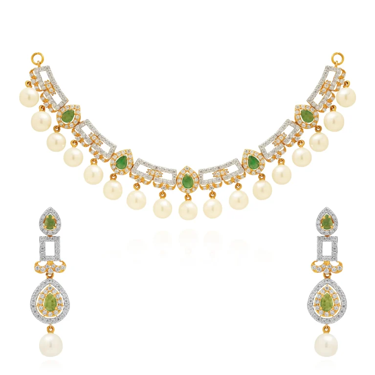 Emerald Pearl Gold Set