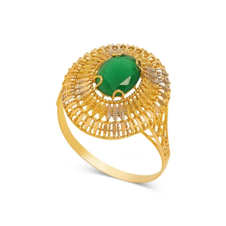 Emerald Sunburst Ring