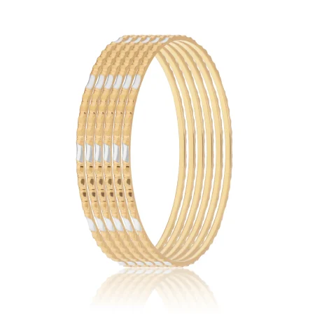 Classic Dual-Tone Gold Bangles