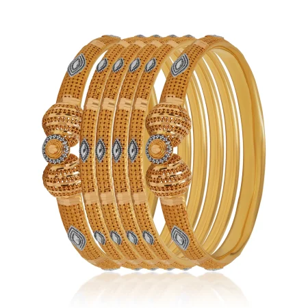 Imperial Motif Gold Bangles