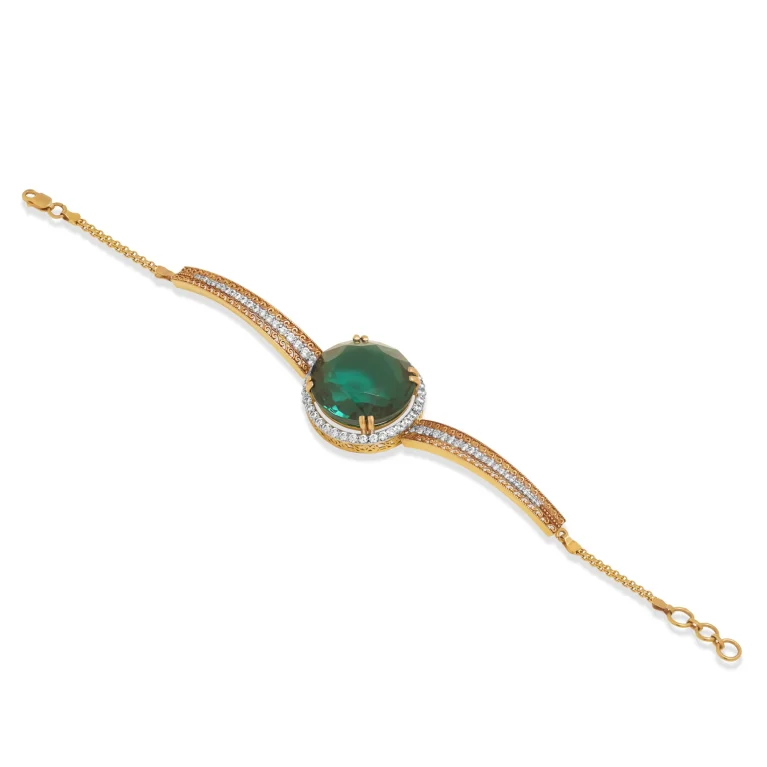 Green Gem Gold Bracelet
