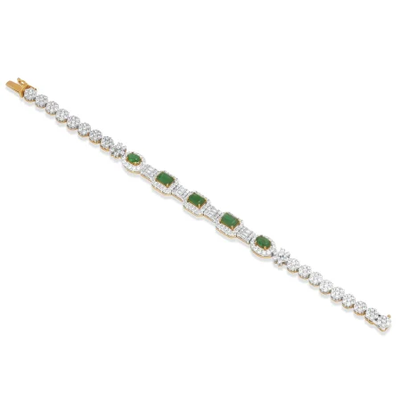 Emerald Line Gold Bracelet
