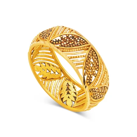 Golden FernLace Ring