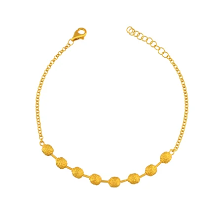 Golden Orbit Bead Bracelet