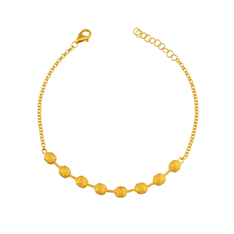 Golden Orbit Bead Bracelet