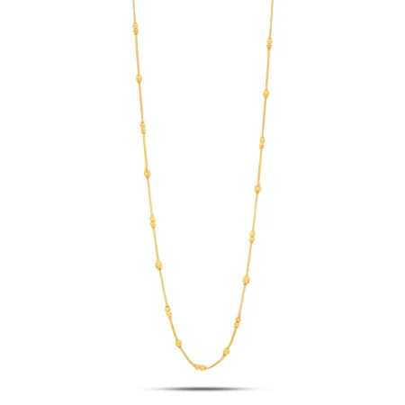 Beaded Line Gold Chain