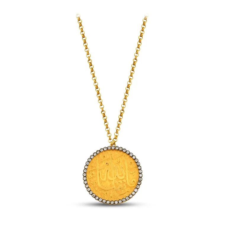 Sacred Script Gold Pendant