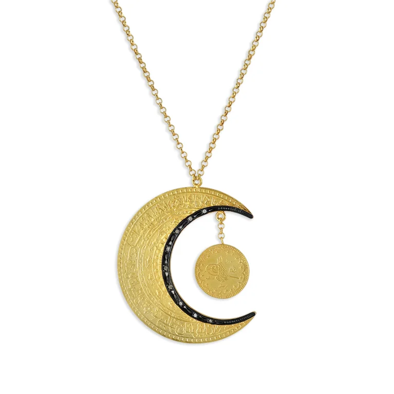 Lunar Emblem Gold Pendant