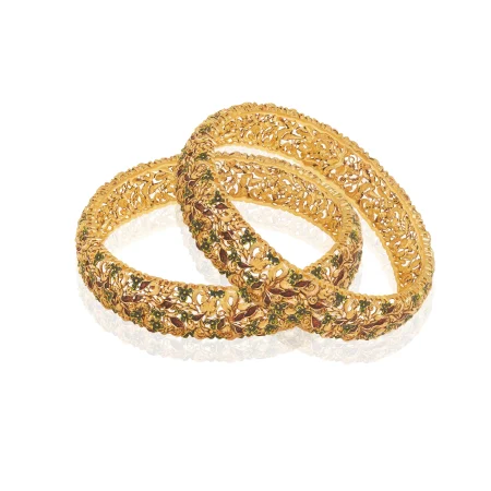 Imperial Blossom Gold Kara Pair