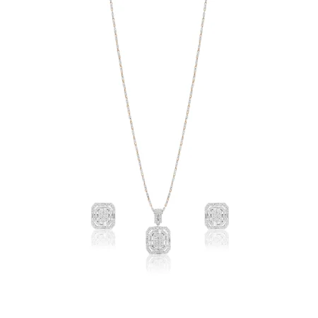 Square Diamond Locket Set