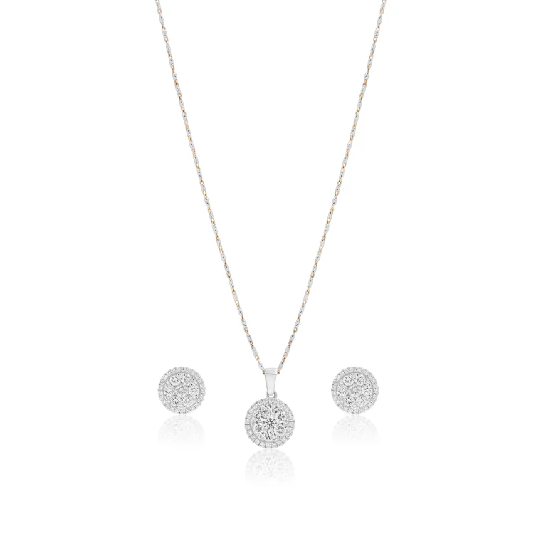Round Diamond Locket Set