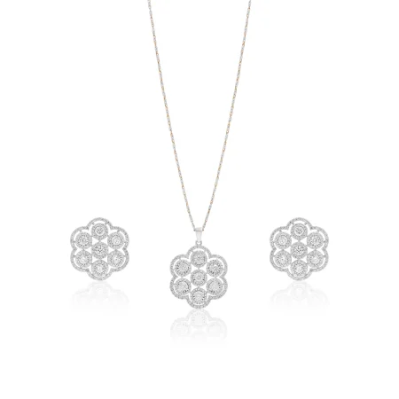 Petal Crest Diamond Locket Set