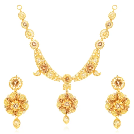 Royal Petal Necklace Set
