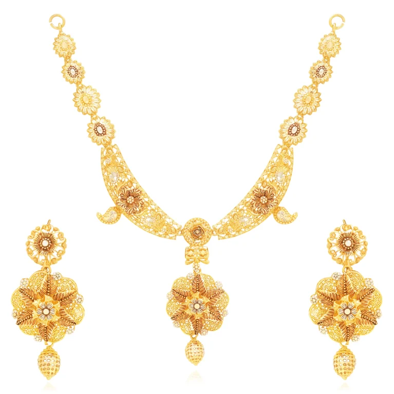 Royal Petal Necklace Set
